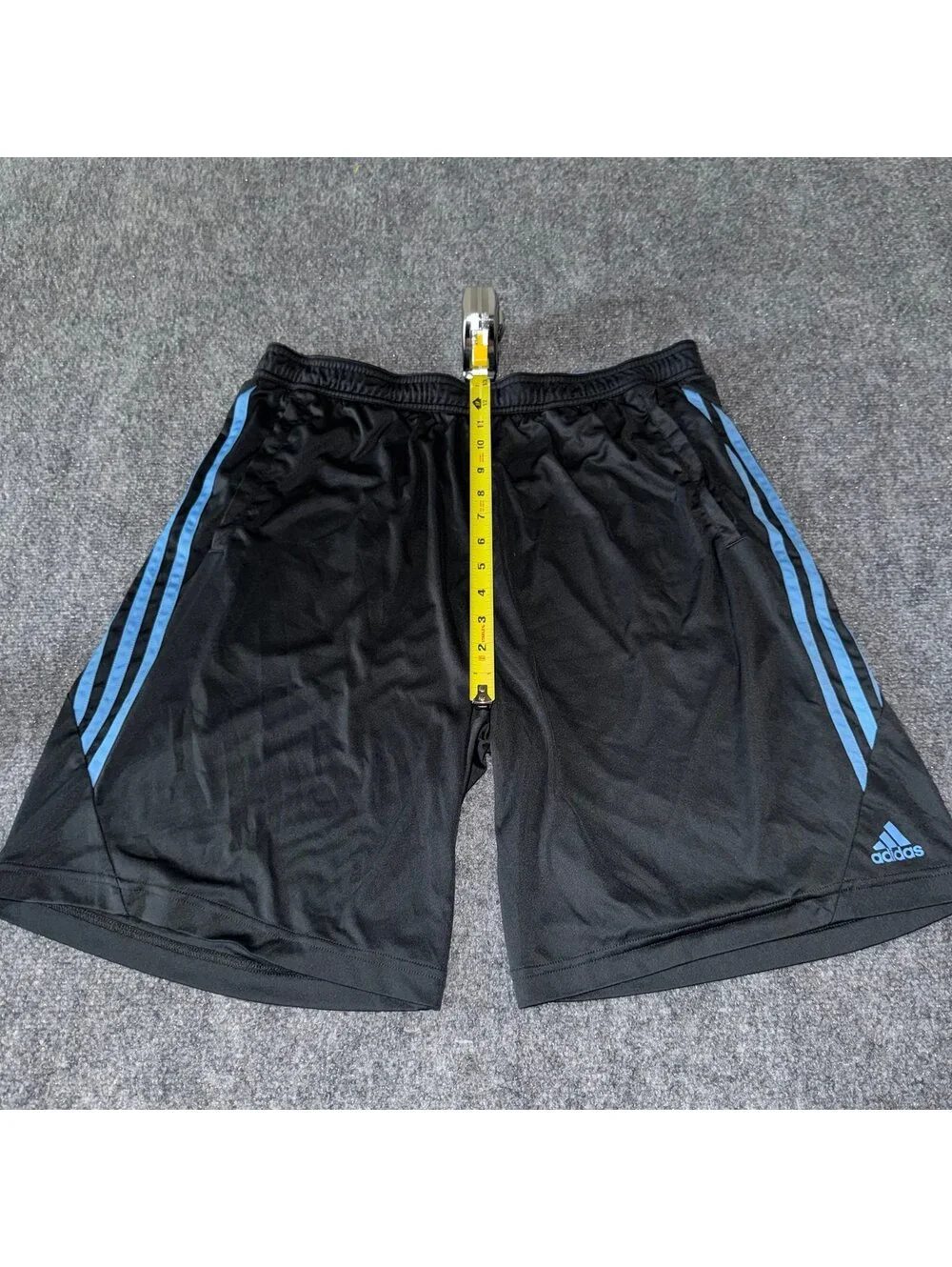 Adidas Blue Stripe Baggy Athletic Shorts Mens LG Vtg y2k 90s Rare